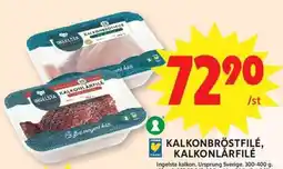 ICA Maxi Kalkonbröstfilé, kalkonlårfilé erbjuda