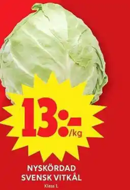 ICA Maxi Nyskördad svensk vitkål erbjuda