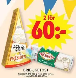 ICA Maxi Brie-, getost erbjuda