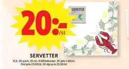 ICA Maxi Servetter erbjuda