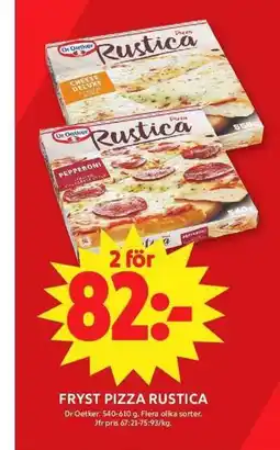 ICA Maxi Fryst pizza rustica erbjuda
