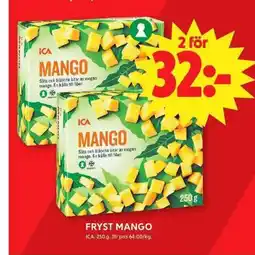 ICA Maxi Fryst mango erbjuda