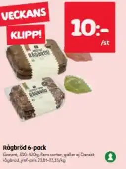 Hemköp Rågbröd 6-pack erbjuda