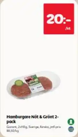 Hemköp Hamburgare Nöt & Grönt 2- pack erbjuda