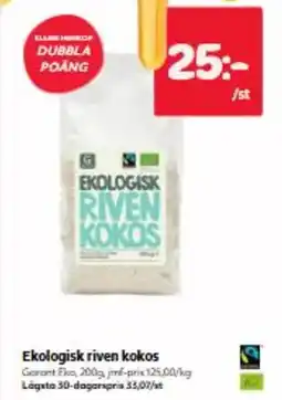 Hemköp Ekologisk riven kokos erbjuda