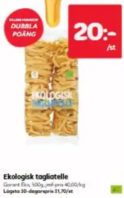 Hemköp Ekologisk tagliatelle erbjuda