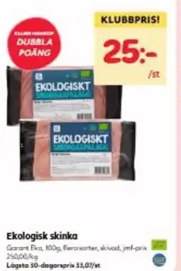 Hemköp Ekologiskt skinka erbjuda