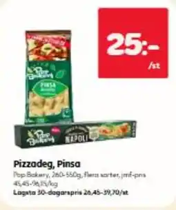 Hemköp Pizzadeg, Pinsa erbjuda