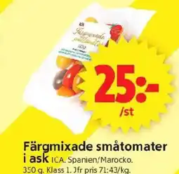 ICA Supermarket Färgmixade småtomater i ask erbjuda