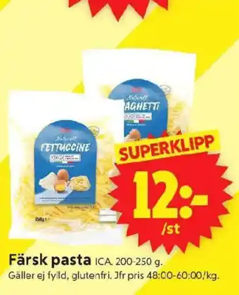 Färsk pasta ICA.