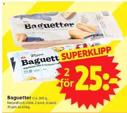 ICA Supermarket Baguetter erbjuda