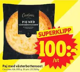 ICA Supermarket Paj med västerbottensost erbjuda