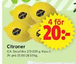ICA Supermarket Citroner erbjuda