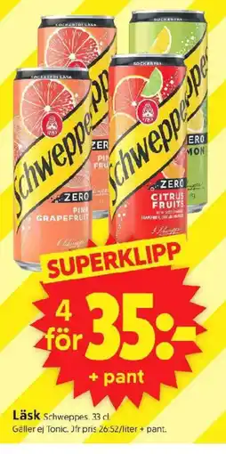 ICA Supermarket Läsk Schweppes. erbjuda