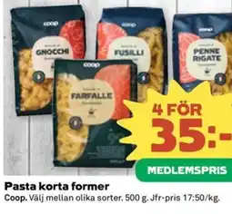 Stora Coop Pasta korta former erbjuda