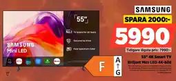 Power Samsung 55" 4K Smart TV Briljant Mini LED 4K-bild erbjuda