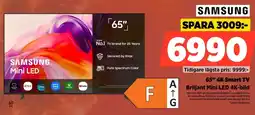 Power Samsung 65" 4K Smart TV Briljant Mini LED 4K-bild erbjuda