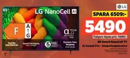 Power Lg 4K Smart NanoCell TV Al Sound Pro - bioljudsupplevelse erbjuda