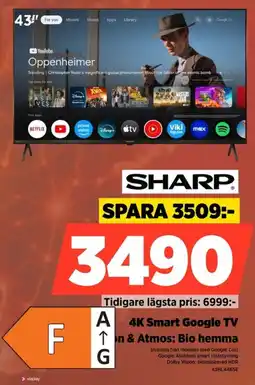 Power Sharp 4K Smart Google TV erbjuda