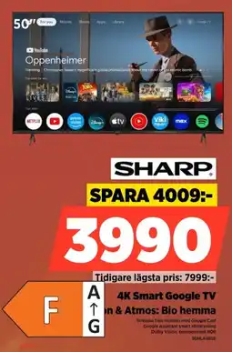Power Sharp 4K Smart Google TV erbjuda
