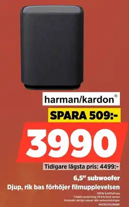 Power Harman/kardon 6,5" subwoofer Djup, rik bas förhöjer filmupplevelsen erbjuda