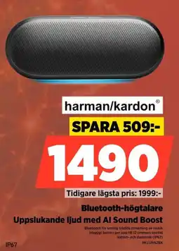 Power Harman/kardon Bluetooth-högtalare Uppslukande ljud med Al Sound Boost erbjuda