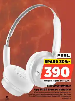 Power Feel Bluetooth-hörlurar Upp till 80 timmars batteritid erbjuda