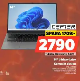 Power Cepter 14" bärbar dator Kompakt design erbjuda