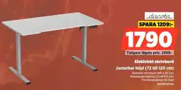 Power Dacota Elektriskt skrivbord Justerbar höjd (72 till 120 cm) erbjuda