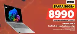 Power Lenovo IdeaPad Slim 5 Kraftfull Al i en ultratunn design erbjuda