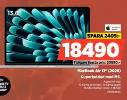 Power Authorized Reseller MacBook Air 13" (2026) Superladdad med M5. erbjuda
