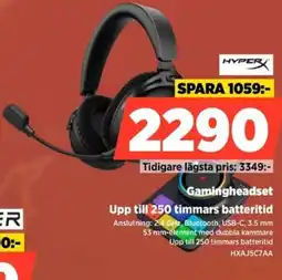 Power Hyper Gamingheadset Upp till 250 timmars batteritid erbjuda