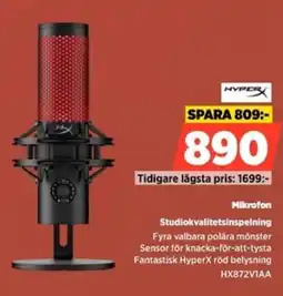 Power Hyper Mikrofon Studiokvalitetsinspelning erbjuda