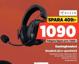 Power Razer Gamingheadset Headset på e-sportnivå erbjuda
