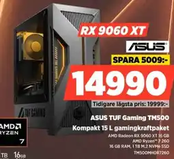 Power ASUS TUF Gaming TM500 Kompakt 15 L gamingkraftpaket erbjuda