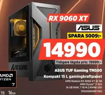 Power ASUS TUF Gaming TM500 Kompakt 15 L gamingkraftpaket erbjuda