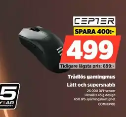 Power Cepter Trådlös gamingmus Lätt och supersnabb erbjuda
