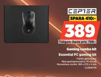 Power Cepter Gaming combo kit Essential PC gaming kit erbjuda