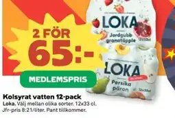 Stora Coop Loka Kolsyrat vatten 12-pack erbjuda