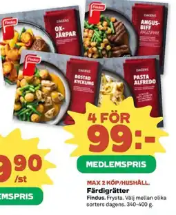 Stora Coop Findus Färdigrätter erbjuda