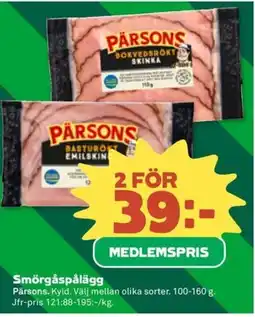 Stora Coop Pärsons Smörgåspålägg erbjuda