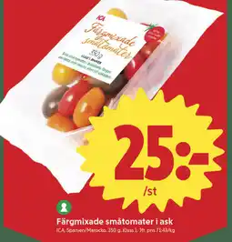 ICA Nära Färgmixade småtomater i ask erbjuda