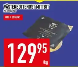 Matdax Norrmejerier Västerbottenost mittbit erbjuda