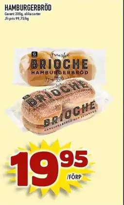 Matdax Garant Hamburgerbröd erbjuda