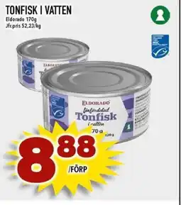 Matdax Eldorado Tonfisk i vatten erbjuda