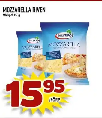 Din Mat Mlekpol Mozzarella riven erbjuda