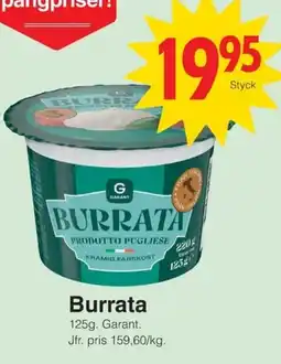 Matöppet Garant Burrata erbjuda