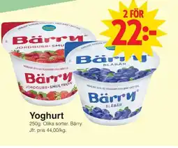 Matöppet Bärry Yoghurt erbjuda