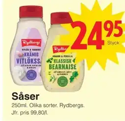 Matöppet Rydbergs Såser erbjuda