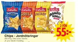 Matöppet Estrella Chips - Jordnötsringar erbjuda